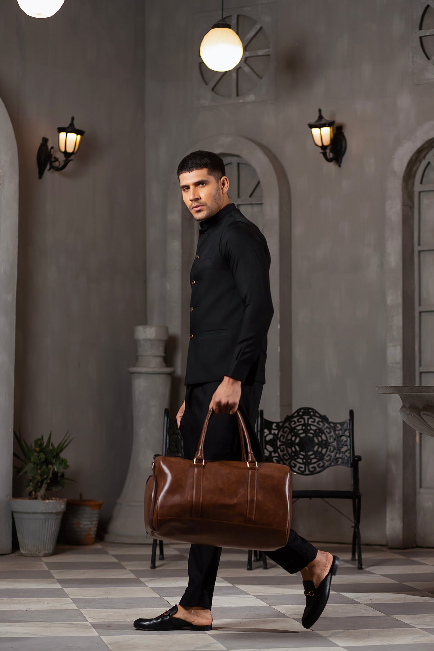 Hashtags Duffel Bag Brown