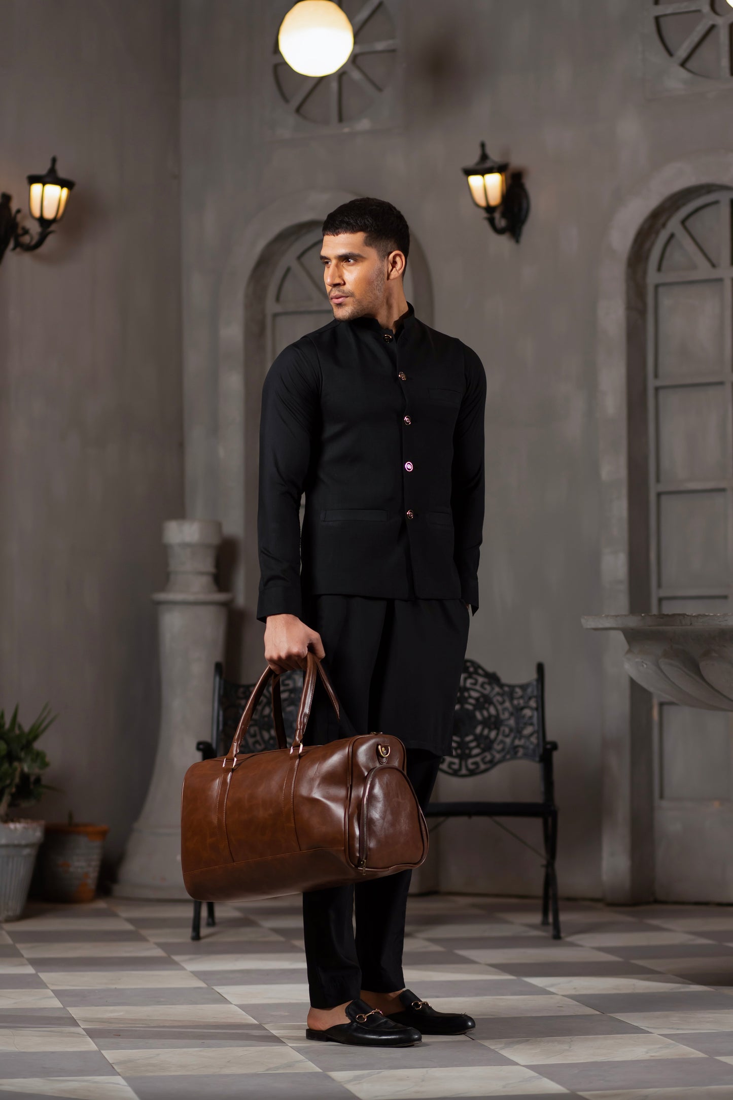 Hashtags Duffel Bag Brown