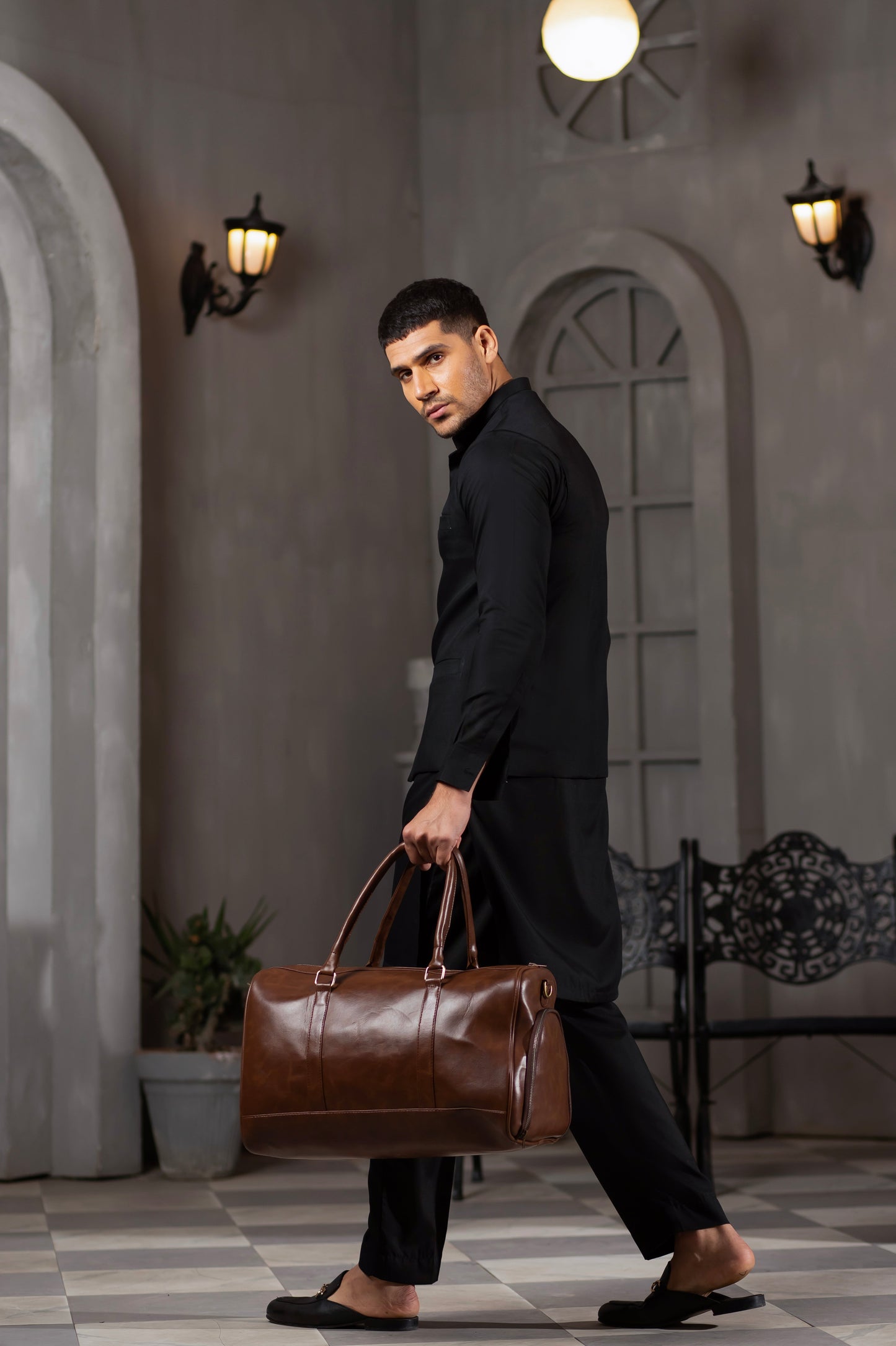 Hashtags Duffel Bag Brown