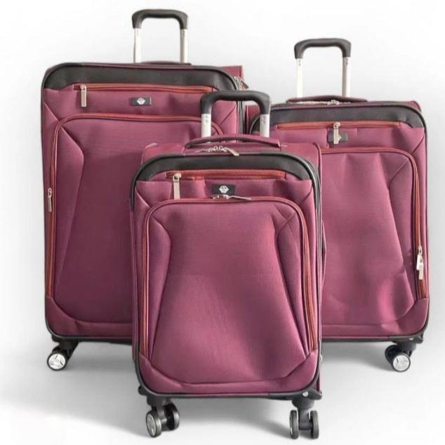 Purple luggage set on sale