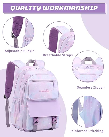 TANOU GIRLS SCHOOL BAG - CLASS 3 TO 6