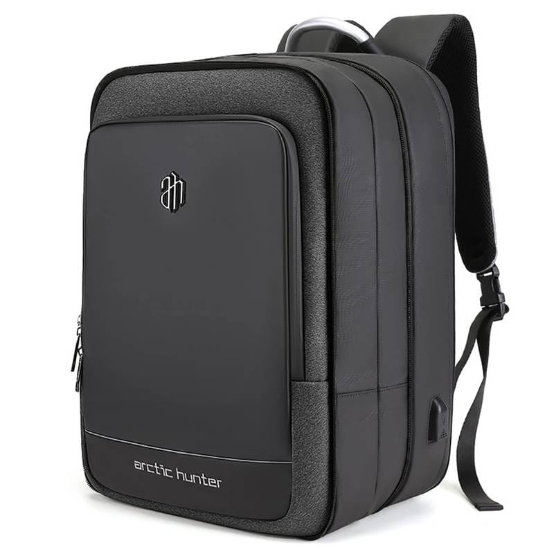 ARCTIC HUNTER 40L Large Capacity Mens Expandable Backpacks USB Charging Male 17 inch Customizable Waterproof Business Travel Bag