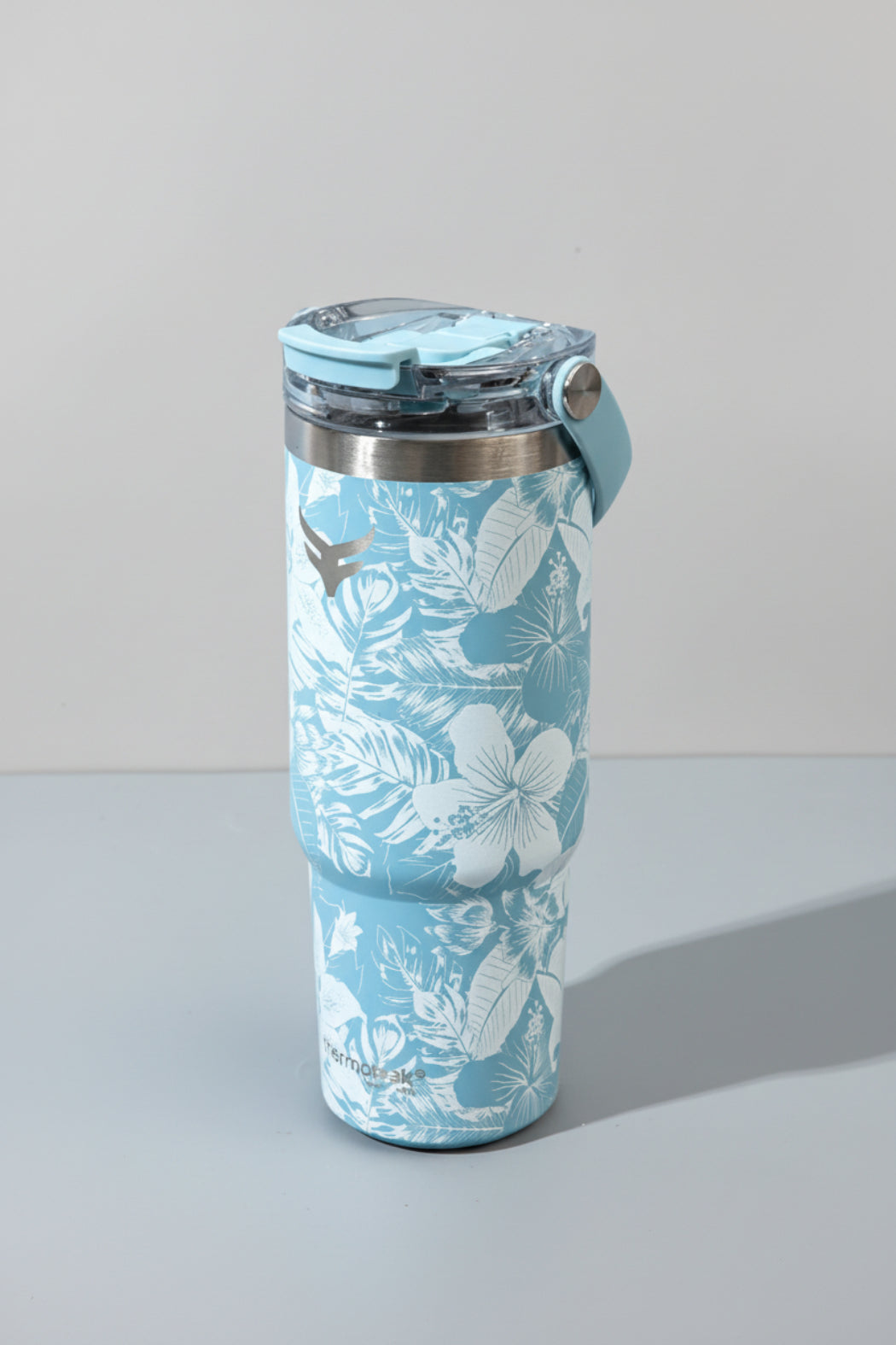 Thermotrek Bottle ORCHID Stylish Floral Print Vacuum Insulated Tumbler – 900ml With Handle