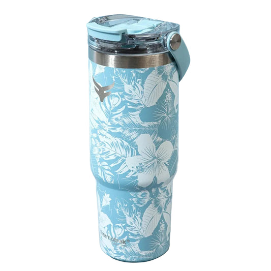 Thermotrek Bottle ORCHID Stylish Floral Print Vacuum Insulated Tumbler – 900ml With Handle