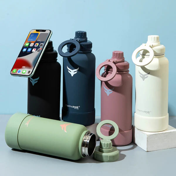 Thermotrek Bottle Jackson Premium Insulated Vacuum Flask with Magnetic Phone Holder – 950ml