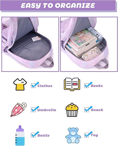 TANOU GIRLS SCHOOL BAG - CLASS 3 TO 6